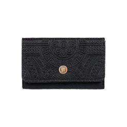 Roxy Crazy Diamond Portfel Czarny. Czarne portfele damskie Roxy, bez wzorów, z materiału. Za 131,95 zł.