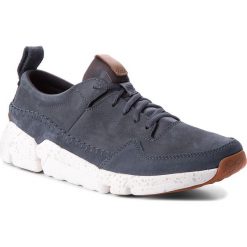 Sneakersy CLARKS - Triactive Run 261322757 Blue Nubuck. Niebieskie sneakersy męskie Clarks, bez zapięcia. W wyprzedaży za 299,00 zł.