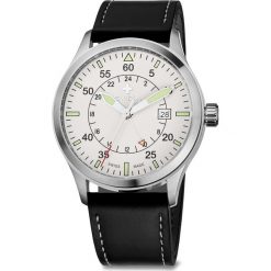 Zegarek Swiza Zegarek męski Siriuz GMT SST czarno-biały (WAT.0352.1004). Białe zegarki męskie marki Swiza. Za 600,00 zł.