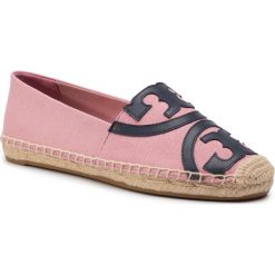 Espadryle TORY BURCH - Poppy Espadrille 57291 Blushing/Perfect Navy 681. Różowe espadryle damskie Tory Burch, bez wzorów, ze skóry, bez obcasa, na płaskiej podeszwie. W wyprzedaży za 419,00 zł.