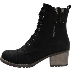 Botki damskie lity: Rieker Botki black