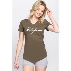 Bluzki damskie: Ciemnozielony T-shirt This My Dream