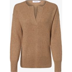 Calvin Klein - Sweter damski, beżowy. Brązowe swetry damskie Calvin Klein, l, bez wzorów, eleganckie, bez rękawów, bez kaptura. Za 449,95 zł.
