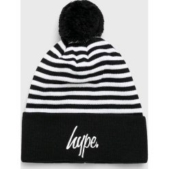 Hype - Czapka. Czarne czapki męskie Hype, na zimę, bez wzorów, z dzianiny. W wyprzedaży za 59,90 zł.