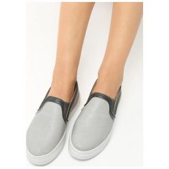 Szare Slip On Private. Szare trampki damskie slip on Born2be, z materiału. Za 29,99 zł.