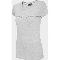 T-shirt damski TSD609 - chłodny jasny szary melanż - Outhorn. Szare koszulki damskie Outhorn, melanż. W wyprzedaży za 24,99 zł.