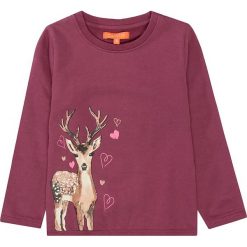Bluza w kolorze jagodowym. Czerwone bluzy niemowlęce Attention, z nadrukiem, z bawełny, bez rękawów, bez kaptura. W wyprzedaży za 29,95 zł.