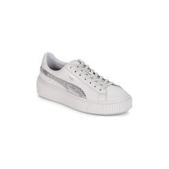 Buty Dziecko Puma G JR B PLATFORM BLING.GRAY. Szare trampki dziewczęce Puma, bez wzorów, bez zapięcia. Za 263,20 zł.