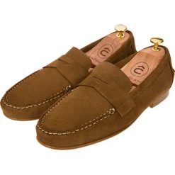 Buty Brązowe Manso. Pomarańczowe mokasyny męskie LANCERTO, na lato, z jeansu, klasyczne. W wyprzedaży za 299,00 zł.
