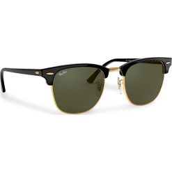 Okulary przeciwsłoneczne RAY-BAN - Clubmaster 0RB3016 W0365 Black/Green Classic. Czarne okulary przeciwsłoneczne męskie Ray-Ban. W wyprzedaży za 429,00 zł.