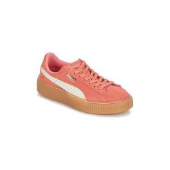 Buty Dziecko Puma SUEDE PLATFORM SNK JR. Różowe trampki dziewczęce Puma, bez wzorów, bez zapięcia. Za 230,30 zł.