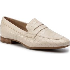 Lordsy GEOX - D Marlyna D828PB 0006Y C5002 Cream. Brązowe półbuty damskie Geox, ze skóry ekologicznej, bez obcasa, na płaskiej podeszwie. W wyprzedaży za 269,00 zł.