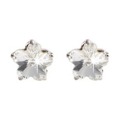 Kolczyki damskie: Posrebrzane kolczyki-wkrętki z kryształkami Swarovski