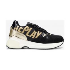Replay Mossy Tenisówki Czarny Złoty. Żółte trampki i tenisówki damskie Replay, bez wzorów, ze skóry, bez zapięcia. Za 498,95 zł.