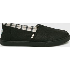 Toms - Espadryle. Czarne espadryle damskie Toms, bez wzorów, z gumy, bez obcasa. W wyprzedaży za 229,90 zł.