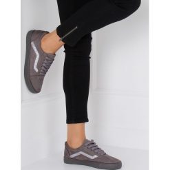 Trampki Vansówki szare B318-10 DARK GREY. Szare trampki i tenisówki damskie obuwie damskie, z tkaniny. Za 41,31 zł.