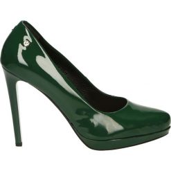 Czółenka - 5077 844 VERD. Szare buty ślubne damskie Venezia, ze skóry, na platformie. Za 219,00 zł.