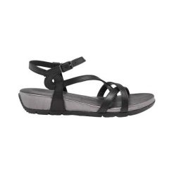 Tamaris Sandały Czarny female czarny 36. Czarne sandały damskie Tamaris, w paski, ze skóry, eleganckie, bez obcasa, z paskami. W wyprzedaży za 179,00 zł.