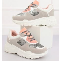 Buty sportowe szare LV88P SNAKE. Szare buty sportowe damskie obuwie damskie, bez wzorów, z tkaniny, sportowe. Za 103,28 zł.