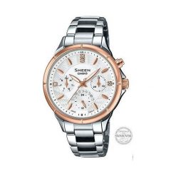 Biżuteria i zegarki: Zegarek Casio Damski SHE-3047SG-7AUER Sheen LED Swarovski MultiData