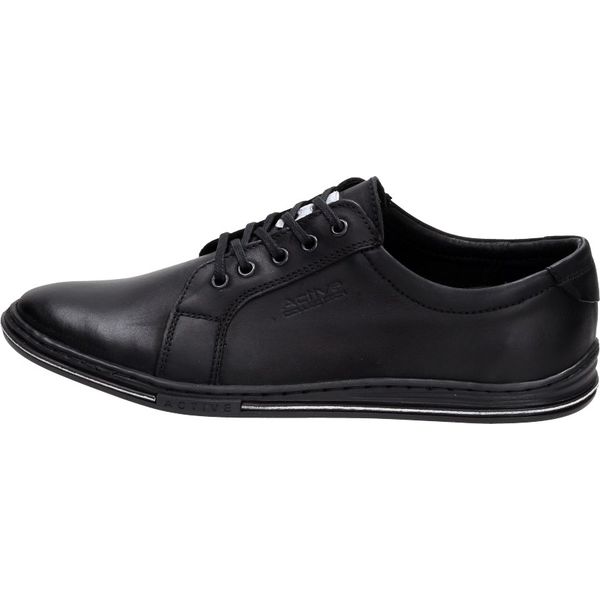 Czarne POLSKIE półbuty męskie POLBUT 320 SKÓRA. Czarne półbuty męskie POLBUT, bez wzorów, ze skóry, klasyczne, bez zapięcia. W wyprzedaży za 169,00 zł.