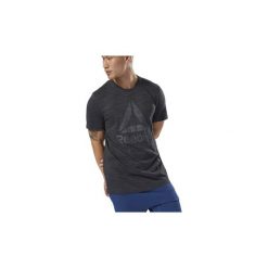T-shirty z krótkim rękawem Reebok Sport Koszulka Elements Marble Melange. Czarne koszulki męskie Reebok Sport, xl, bez wzorów, sportowe, bez kołnierzyka, krótkie. Za 129,00 zł.
