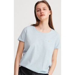 Gładki T-shirt basic - Niebieski. Niebieskie t-shirty damskie Reserved, s. Za 29,99 zł.