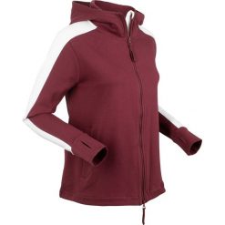 Bluza bawełniana rozpinana, długi rękaw bonprix bordowy. Czerwone bluzy damskie bonprix, bez wzorów, z bawełny, z długim rękawem, długie, bez kaptura. Za 49,99 zł.