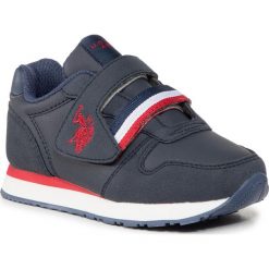 Sneakersy U.S. POLO ASSN. - Max1 Club NOBIK4112W0/YH1 S Dkbl. Niebieskie trampki chłopięce U.S. Polo Assn., bez wzorów, ze skóry ekologicznej, na rzepy. Za 199,00 zł.