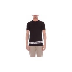 T-shirty z krótkim rękawem D G G8HL0TFH72O. Czarne t-shirty męskie D G, m, bez wzorów, bez kołnierzyka, krótkie. Za 704,50 zł.