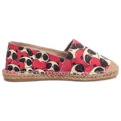 Tomsy damskie: Espadryle w kolorze biało-czerwono-czarnym