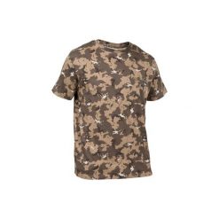Koszulka myśliwska z krótkim rękawem 100 camo. Pomarańczowe koszulki męskie SOLOGNAC, xl, bez wzorów, z bawełny, bez kołnierzyka, z krótkim rękawem, krótkie. Za 29,99 zł.
