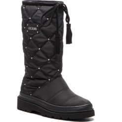 Kozaki GUESS - FLVEE4 FAB10 BLACK. Czarne buty zimowe damskie marki Guess, z materiału. Za 769,00 zł.