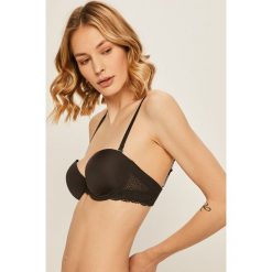 Dkny - Biustonosz. Czarne biustonosze DKNY, z haftami, z tkaniny. Za 199,90 zł.