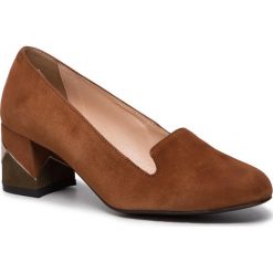 Półbuty OLEKSY - 568 Rudy Zamsz 91. Pomarańczowe półbuty damskie Oleksy, bez wzorów, ze skóry, eleganckie, bez obcasa, na obcasie, bez zapięcia. Za 269,00 zł.