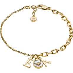 Emporio Armani - Bransoletka. Żółte bransoletki damskie Emporio Armani, srebrne. W wyprzedaży za 449,90 zł.