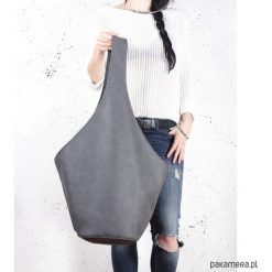 Short Boogi Bag grafitowa / torebka hobo / boho. Szare torebki klasyczne damskie Pakamera, bez wzorów, boho, na ramię, bez dodatków. Za 185,00 zł.