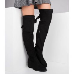 Kozaki damskie Foreverfolie H187 Czarne. Czarne kozaki damskie Foreverfolie, z materiału, eleganckie. Za 149,00 zł.