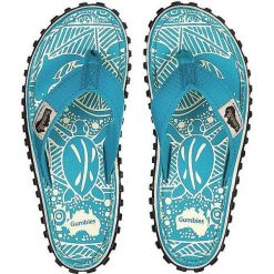Chodaki damskie: Gumbies Japonki Gumbies Islander Canvas Flip-Flops Turquoise Pattern turkusowe r. 37