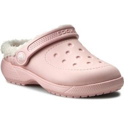 Kapcie dziewczęce: Kapcie CROCS – Colorlite Lined Clog K 16196 Pearl Pink/Oatmeal