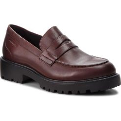 Półbuty VAGABOND - Kenova 4641-301-39 Bordo. Czerwone creepersy damskie Vagabond, z materiału, na obcasie. Za 419,00 zł.