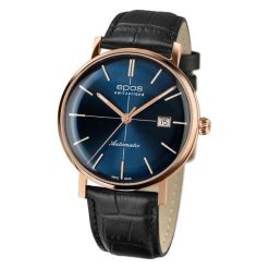 ZEGAREK EPOS Originale 3437.132.24.16.25. Niebieskie zegarki męskie EPOS, ze stali. Za 5700,00 zł.