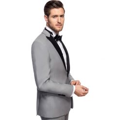 Marynarka VALERIO GGPS900218. Szare marynarki męskie Giacomo Conti, s, bez wzorów, z wełny, eleganckie. Za 1599,00 zł.