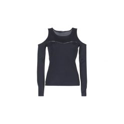 T-shirty z długim rękawem Guess SIKNEYENE. Niebieskie t-shirty damskie marki Guess, s, z aplikacjami, bez kołnierzyka. Za 199,20 zł.