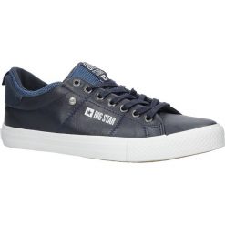 Granatowe trampki sznurowane big star bb174010. Trampki męskie BIG STAR, bez wzorów, retro, na sznurówki. Za 149,99 zł.