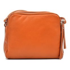 Torebki klasyczne damskie: Skórzana torebka w kolorze jasnobrązowym – (S)20 x (W)22 x (G)9 cm