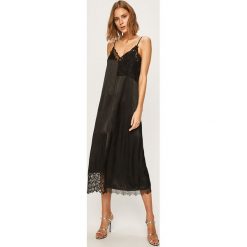 Pinko - Sukienka. Czarne sukienki damskie Pinko, na co dzień, bez wzorów, z bawełny, eleganckie, z włoskim kołnierzykiem, bez rękawów, midi, proste. Za 1199,00 zł.