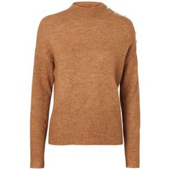 Vero Moda Damski sweter Lago ura Pear L Ls High neck Bluzka Tobacco Brown Melange W. Pear ls (rozmiar S). Brązowe bluzki damskie Vero Moda, s, bez wzorów, bez rękawów, bez kaptura. W wyprzedaży za 84,00 zł.