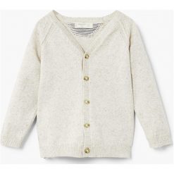 Mango Kids - Kardigan dziecięcy Leo 80-104 cm. Szare swetry chłopięce marki Mango Kids, z bawełny. Za 69,90 zł.