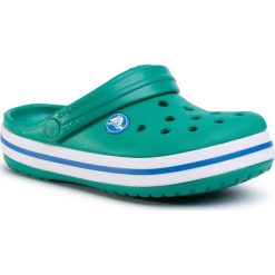 Klapki CROCS - Crocband Clog K 204537 Deep Green/Prep Blue. Zielone sandały chłopięce Crocs, z tworzywa sztucznego, bez zapięcia. Za 139,00 zł.